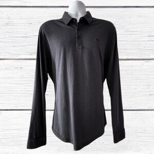 Travis Mathew Kickoff Long Sleeve Men’s Gray Golf Polo. Size: Large